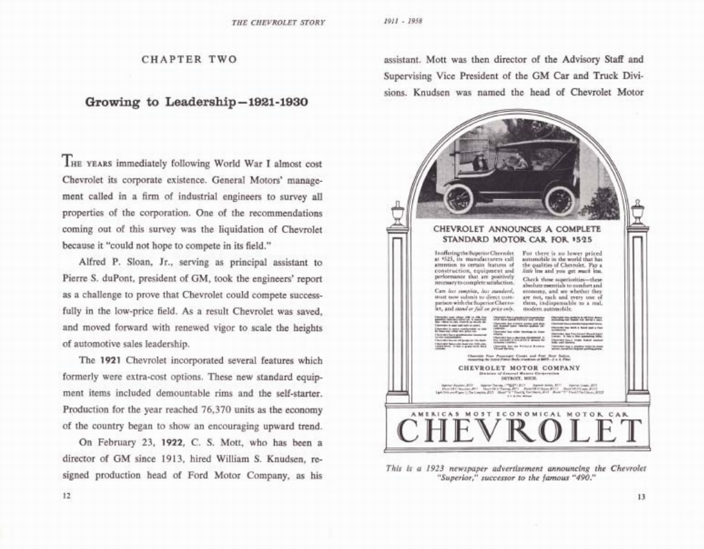 The Chevrolet Story - Published 1958 Page 1